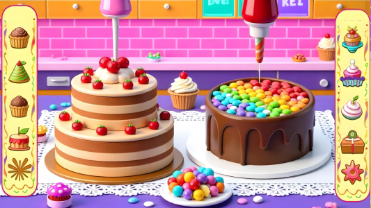 اسکرین شات 1 برنامه Cake Baking games for girls