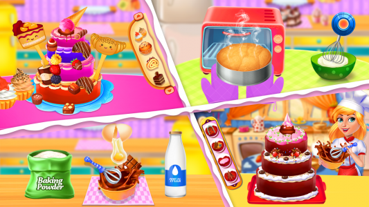 اسکرین شات برنامه Cake Baking games for girls 1