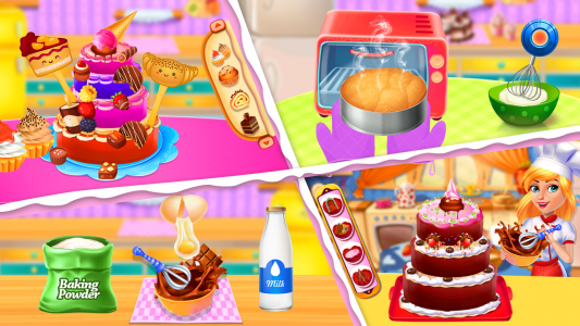 اسکرین شات 3 برنامه Cake Baking games for girls