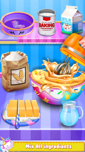 اسکرین شات 2 بازی Unicorn Cake Maker-Bakery Game