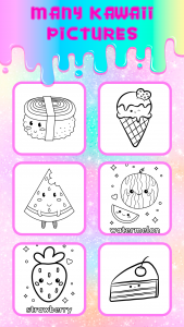 اسکرین شات برنامه Coloring Kawaii: Offline games 4