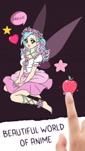 اسکرین شات 5 برنامه Anime Coloring Book for Girls