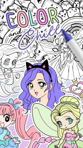 اسکرین شات برنامه Anime Coloring book for girls 8