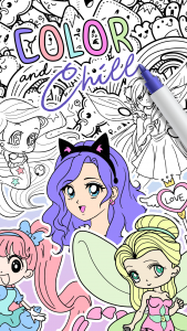 اسکرین شات برنامه Anime Coloring Book for Girls 8