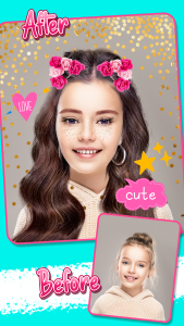اسکرین شات 2 برنامه Hair Changer: Girls Hairstyles
