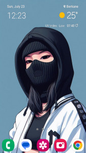 اسکرین شات 5 برنامه Girl Mask Wallpaper