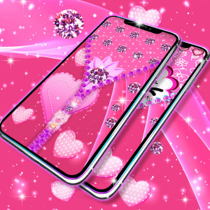 اسکرین شات برنامه Girly lock screen zipper 5