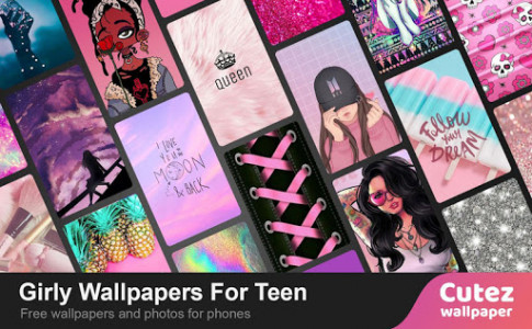 اسکرین شات برنامه Girly Wallpapers - Teen wallpapers 1