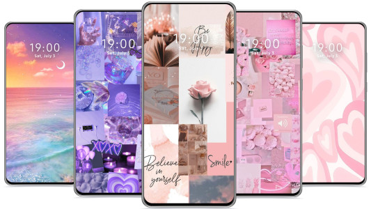 اسکرین شات 5 برنامه Girly Wallpaper For Girls HD