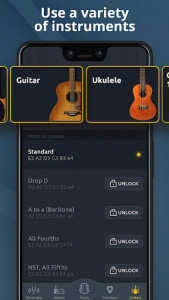اسکرین شات برنامه Guitar Tuner: Ukulele & Bass 4