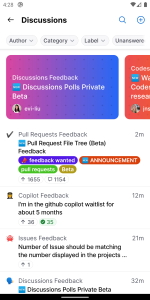 اسکرین شات 6 برنامه GitHub