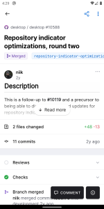 اسکرین شات 2 برنامه GitHub