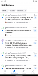 اسکرین شات برنامه GitHub 3