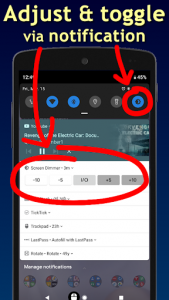 اسکرین شات برنامه Screen Dimmer (dims notifications too) 2