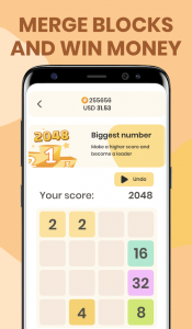 اسکرین شات بازی 2048 - Solve and earn money! 1