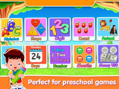اسکرین شات برنامه Preschool Learning - 27 Toddler Games for Free 3