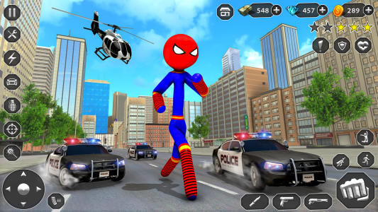 اسکرین شات 8 برنامه Stick Rope Hero Superhero Game