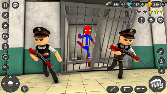 اسکرین شات 5 برنامه Stick Rope Hero Superhero Game