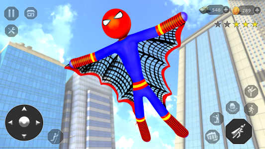 اسکرین شات 3 برنامه Stick Rope Hero Superhero Game