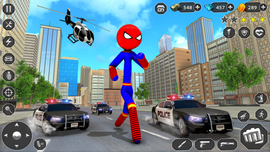 اسکرین شات 8 برنامه Stick Rope Hero Superhero Game