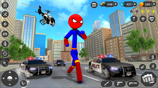 اسکرین شات برنامه Stick Rope Hero Superhero Game 7