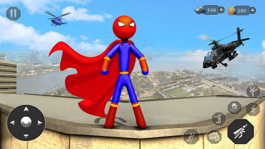 اسکرین شات برنامه Stick Rope Hero Superhero Game 1