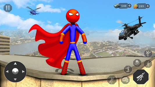 اسکرین شات 7 برنامه Stick Rope Hero Superhero Game