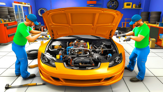اسکرین شات 3 برنامه Gas Station Car Mechanic Sim