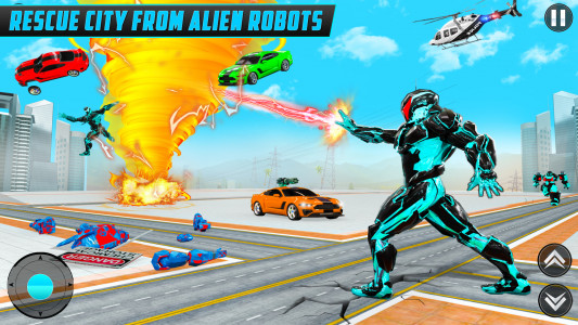 اسکرین شات بازی Panther Robot Police Car Games 3