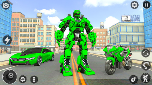 اسکرین شات 1 برنامه Monster Hero Robot Car Game