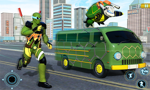 اسکرین شات برنامه Turtle Robot Car Robot Games 2