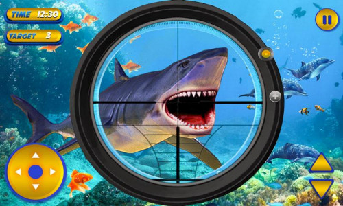 اسکرین شات برنامه Underwater Fishing Shark Games 2