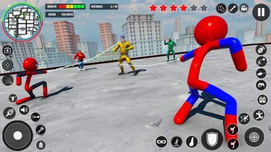 اسکرین شات برنامه Stickman Rope Hero Spider Game 3