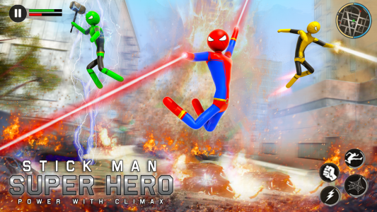 اسکرین شات برنامه Stickman Rope Hero Spider Game 4
