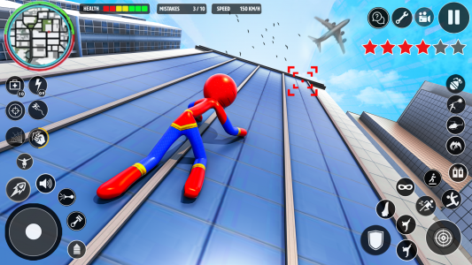 اسکرین شات برنامه Stickman Rope Hero Spider Game 2