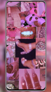 اسکرین شات 6 برنامه Glitter Wallpaper For Girls