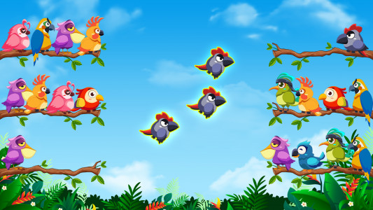 اسکرین شات بازی Bird Sort: Color Puzzle Game 1