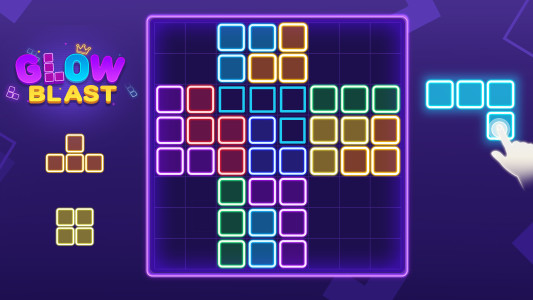 اسکرین شات 8 بازی Glow Blast - Block Puzzle