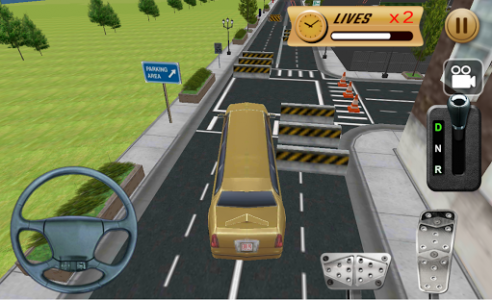 اسکرین شات بازی Celebrity limo Parking 3D 1