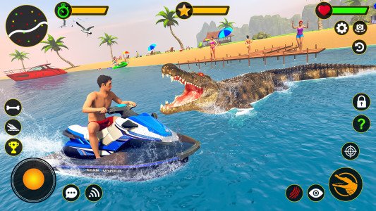 اسکرین شات بازی Crocodile Games Animal Hunting 1