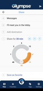 اسکرین شات برنامه Glympse - Share GPS location 4