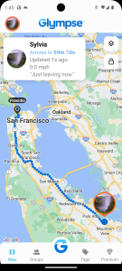 اسکرین شات 1 برنامه Glympse - Share GPS location