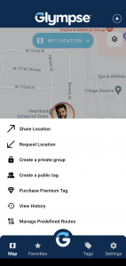 اسکرین شات برنامه Glympse - Share GPS location 2