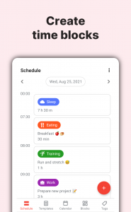 اسکرین شات برنامه TimeTune - Schedule Planner 1