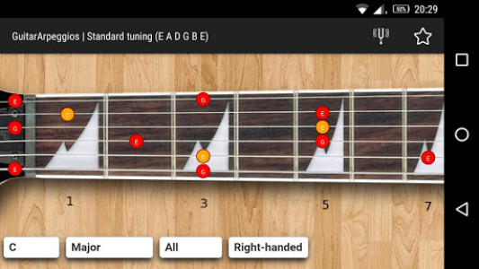 اسکرین شات برنامه GuitarArpeggios 1