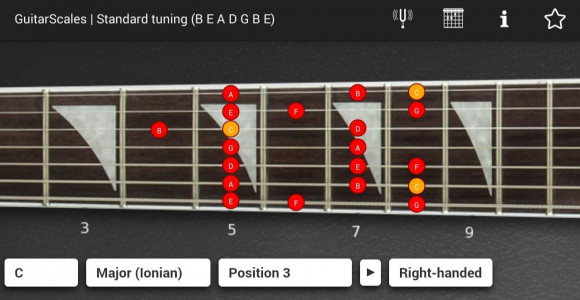 اسکرین شات 2 برنامه GuitarScales (7 strings)