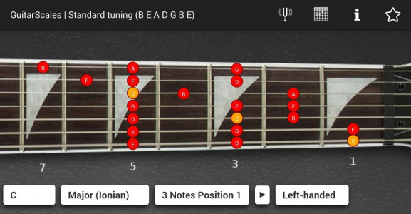 اسکرین شات 3 برنامه GuitarScales (7 strings)