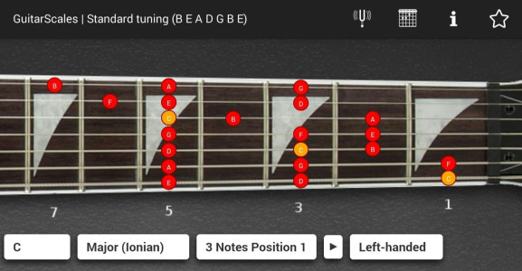 اسکرین شات 3 برنامه GuitarScales (7 strings)
