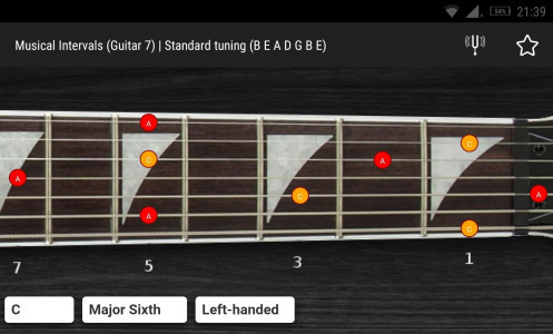 اسکرین شات 3 برنامه GuitarIntervals (7 str.)