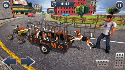 اسکرین شات برنامه ATV Bike Dog Transporter Cart Driving: Dog Games 6